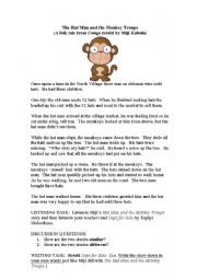 English Worksheet: Monkeys