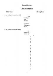 English Worksheet: Formal  letters