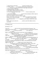English Worksheet: present simple & present continuous