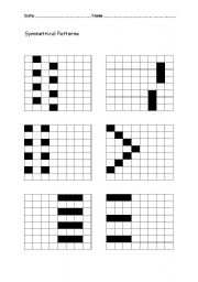 English worksheet: Symmetrical Patterns