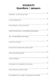 English worksheet: Questions (suiting the question to the answer)