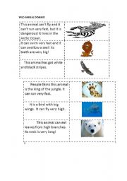 English Worksheet: WILD ANIMAL DOMINO