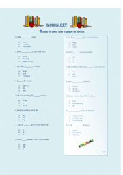 English worksheet: Verb Tenses