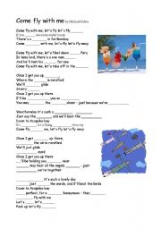 English worksheet: Come fly with me 