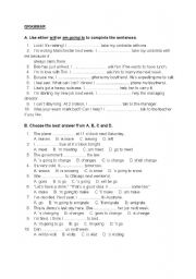 English Worksheet: GRAMMAR