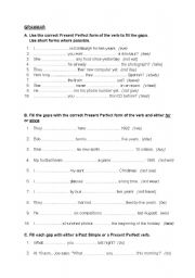 English worksheet: GRAMMAR