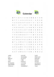 English Worksheet: Calendar