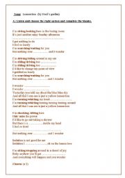 English Worksheet:   Song:  Lemon tree  (by Fools garden)