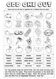 English Worksheet: Odd One Out (3/6)