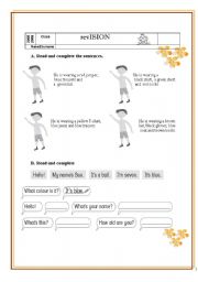 English Worksheet: clothes