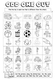 Odd One Out 4 6 Esl Worksheet By Gabitza