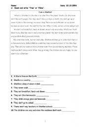 English worksheet: worksheet