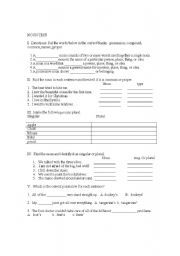 English Worksheet: Noun Test or Review