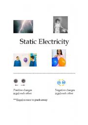 English Worksheet: Static Electricity review