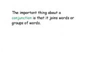 English worksheet: The Important Thing About a Conjunction