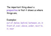 English worksheet: The Important Thinga About a Preposition