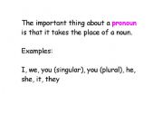 English worksheet: The Important Thing About a Pronoun