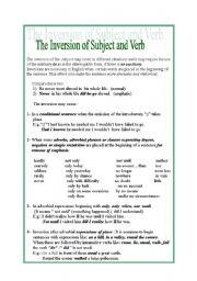 Inversion of Subject and Verb