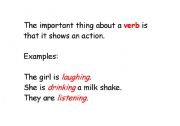 English worksheet: The Important Thing About a Verb