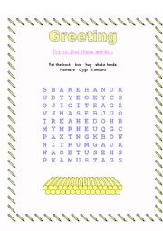 English worksheet: Greetings