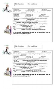 English Worksheet: MURPHYS LAW