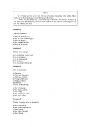 English worksheet: Interpretation of text