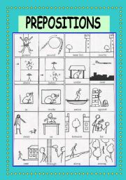 PLACE PREPOSTIONS; PICTURE DICTIONARY AND 3 SIMPLE ACTIVITIES