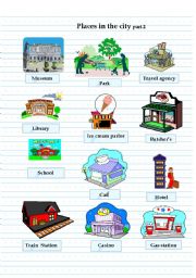 English Worksheet: Places in city 2