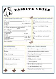 English Worksheet: Passive Voice