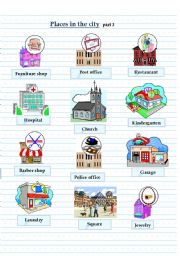 English Worksheet: Places in the city 3