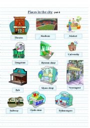 English Worksheet: Places in the city 4