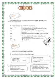 English Worksheet: CONJUNCTIONS