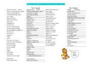 English Worksheet: classroom languages/common phrases