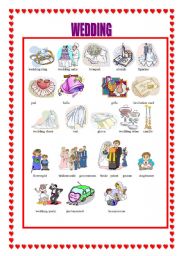 English Worksheet: WEDDING