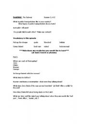 English Worksheet: Seinfeld- The Subway  			Season 3, #13
