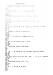English Worksheet: Vocabulary tests
