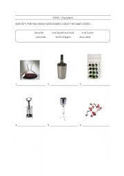 English Worksheet: Wine equipment