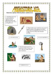 English Worksheet: HISTORY - PREHISTORIC AGE