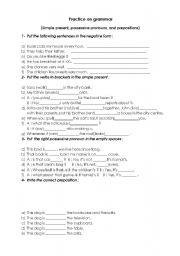 English Worksheet: grammar practice