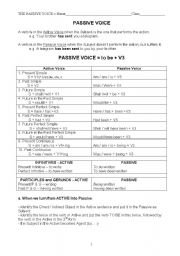 English Worksheet: passive voice