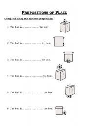 Prepositions of  Place