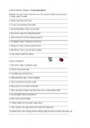 English Worksheet: present perfect 