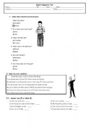 English worksheet: TESTE