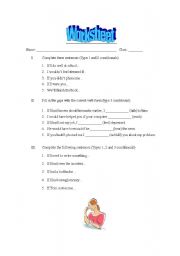 English Worksheet: Conditionals and false friends