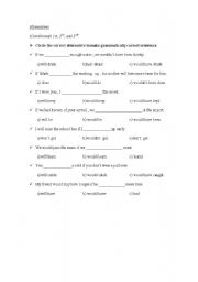 English worksheet: CONDITIONALS