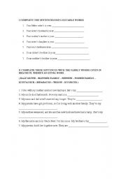 English worksheet: FAMILY