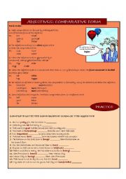 English Worksheet: Comparative form of adjectives