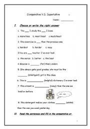 English worksheet: review