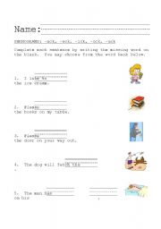English Worksheet: phonograms -ack, -eck, -ick, -ock, -uck