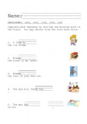 English worksheet: phonograms -ack, -eck, -ick, -ock, -uck